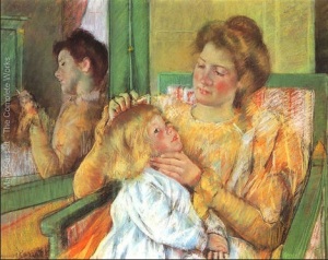 Mother Combing Her Child's Hair, c.1901